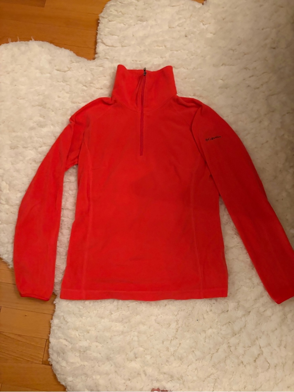 Columbia Bright Red Half-Zip Fleece Pullover